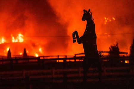 Pictorial view of fire in California